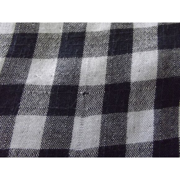 Christopher & Banks Blouse Womens Large Blue Plaid tunic v-neck rayon country - Picture 5 of 15